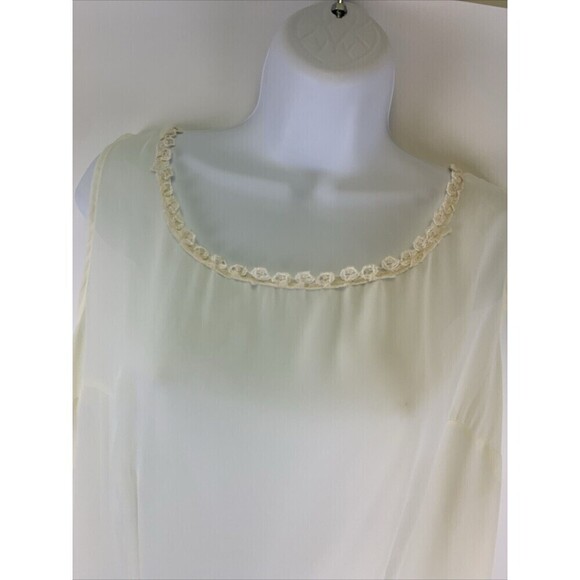 Kathryn Deene Nightgown Ivory Sleeveless Long Maxi Lace Trim Hem Womens 14/16 - Picture 14 of 15